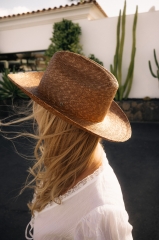Kapelusz Luck Hats Cowboy letni słomiany brązowy minimalistyczny kowbojski 2.jpg