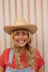 Kapelusz cowboy słomiany Luck Hats kolor naturalny 3.jpg